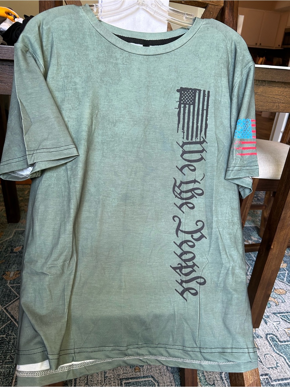 Women's 'We the People' Short Sleeve Tee - Olive Green